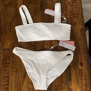 NWT Pily Q eyelet caged swimsuit